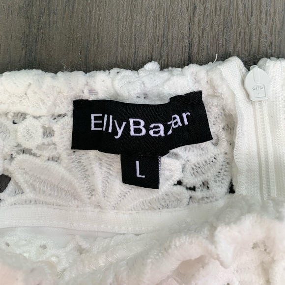 SIZE L lace Off The Shoulder Slit Hem Dress (never worn) - Picture 4 of 5